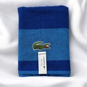 LACOSTE Bath Towel 100% Cotton 30"X 52" NWT BLUE